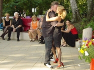 Sommernachtstango im Park am Inselwall, Erwin und Partnerin